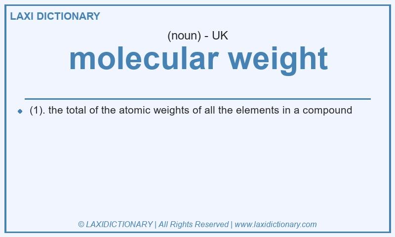 Definition molecular weight in British English