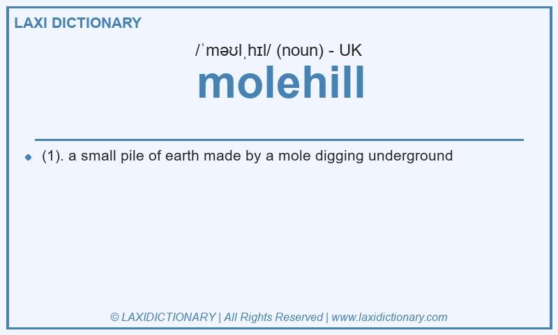 Definition molehill in British English