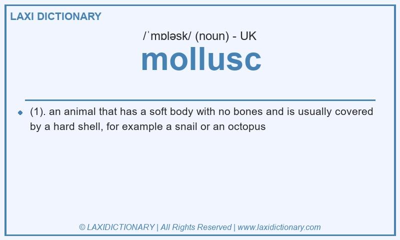 Definition mollusc in British English