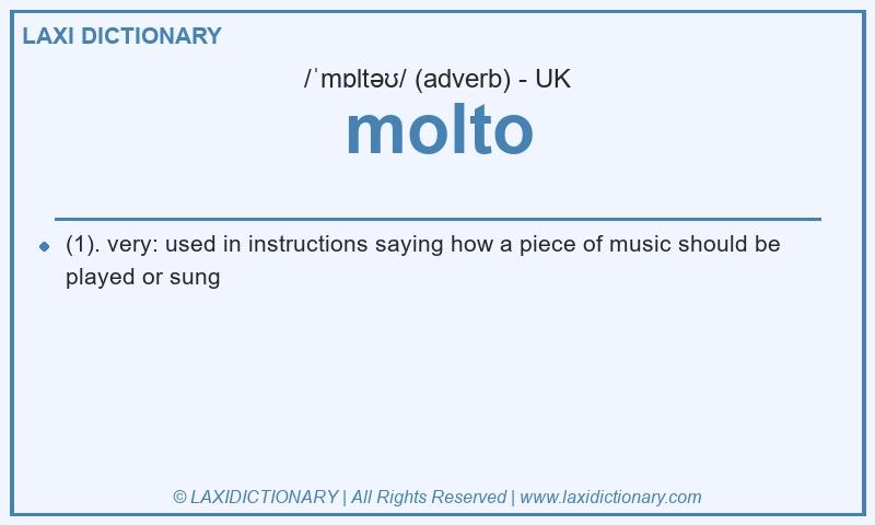 Definition molto in British English