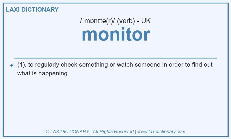Definition monitor in British English