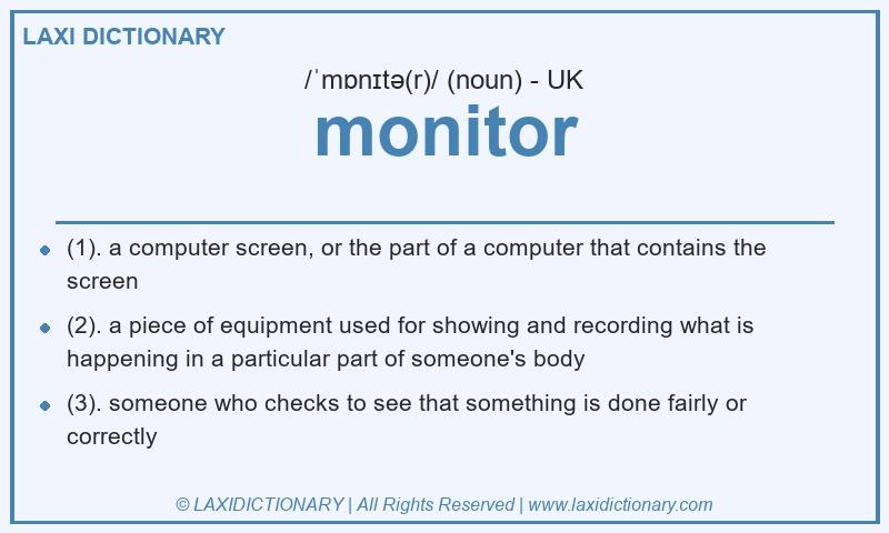 Definition monitor in British English