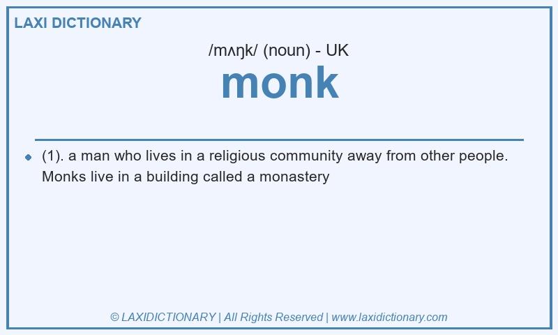 Definition monk in British English