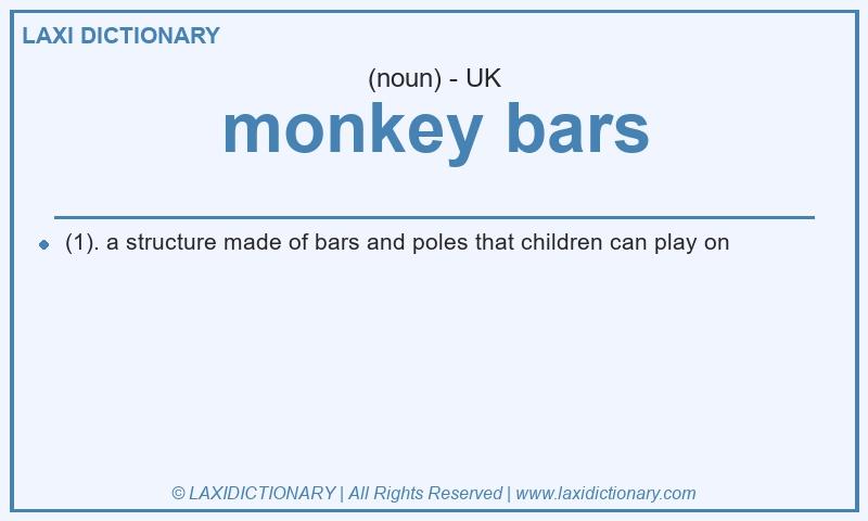 Definition monkey bars in British English