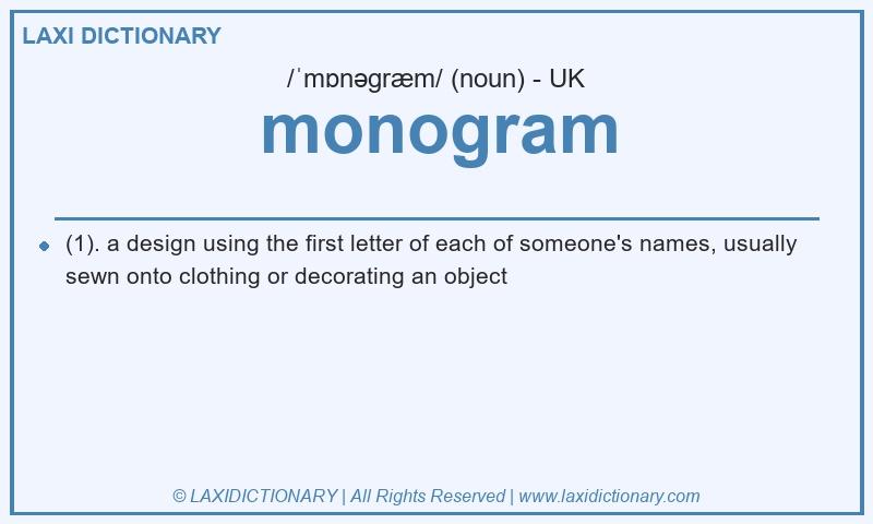 Definition monogram in British English