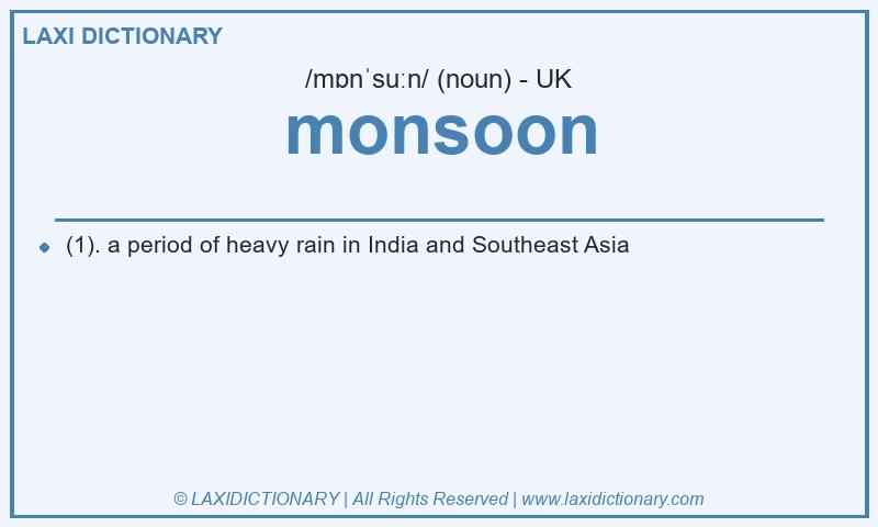 Definition monsoon in British English