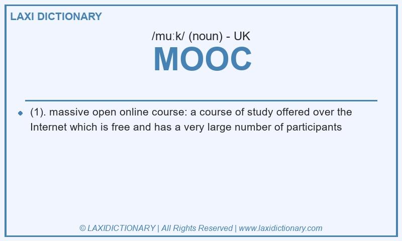 Definition MOOC in British English