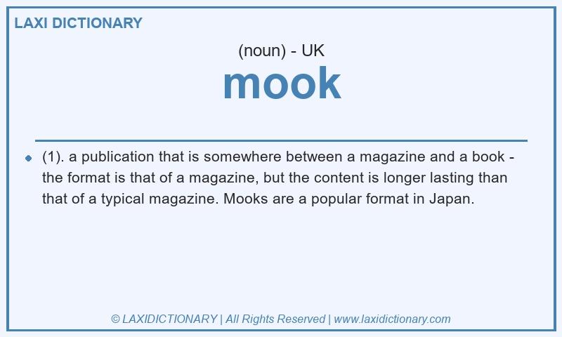 Definition mook in British English