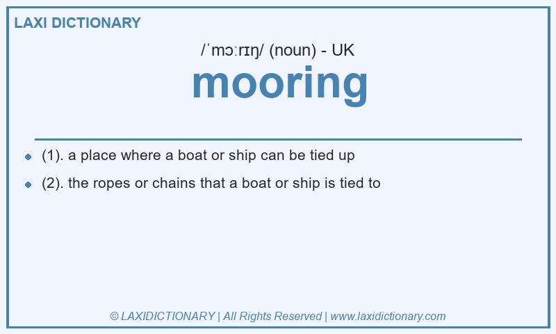 Definition mooring in British English