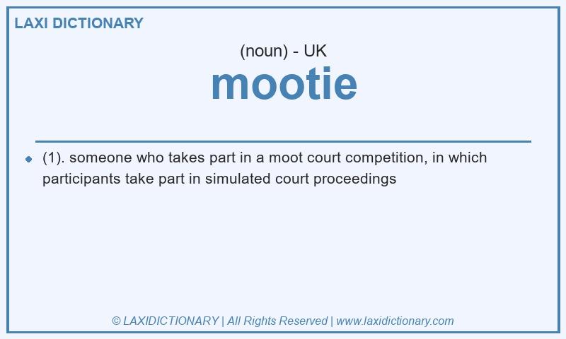 Definition mootie in British English