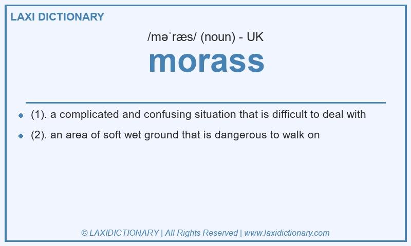 Definition morass in British English