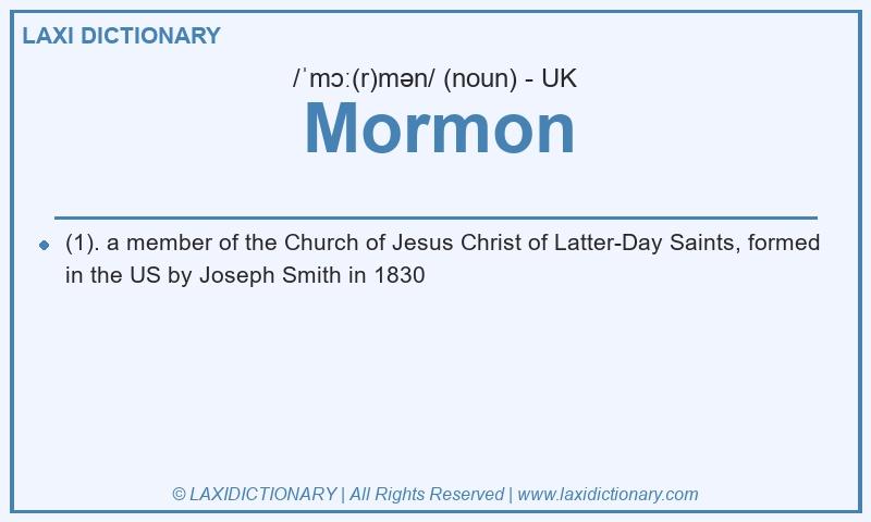 Definition Mormon in British English