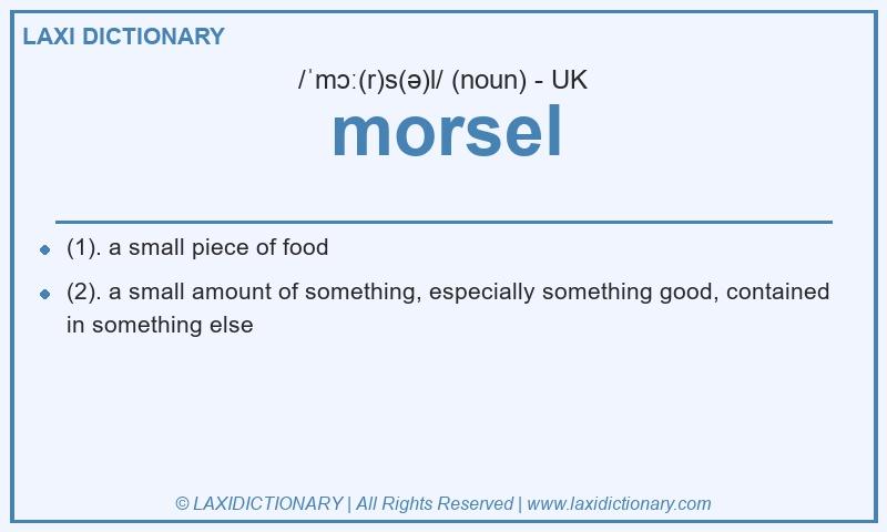 Definition morsel in British English