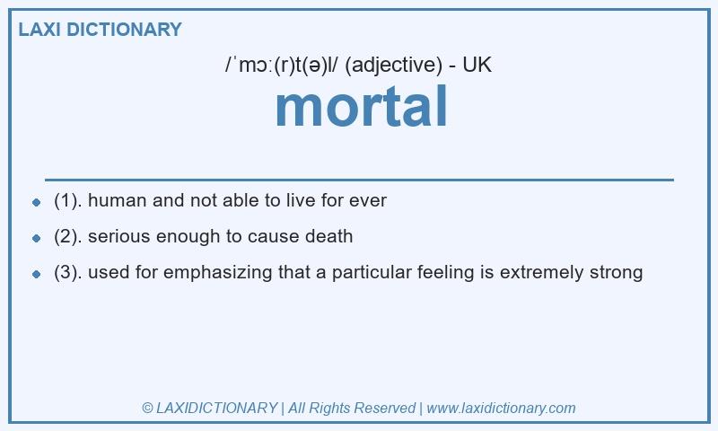 Definition mortal in British English