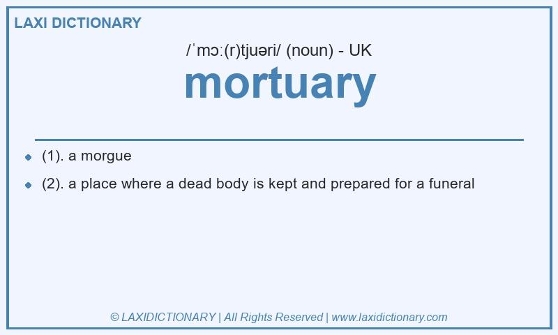 Definition mortuary in British English