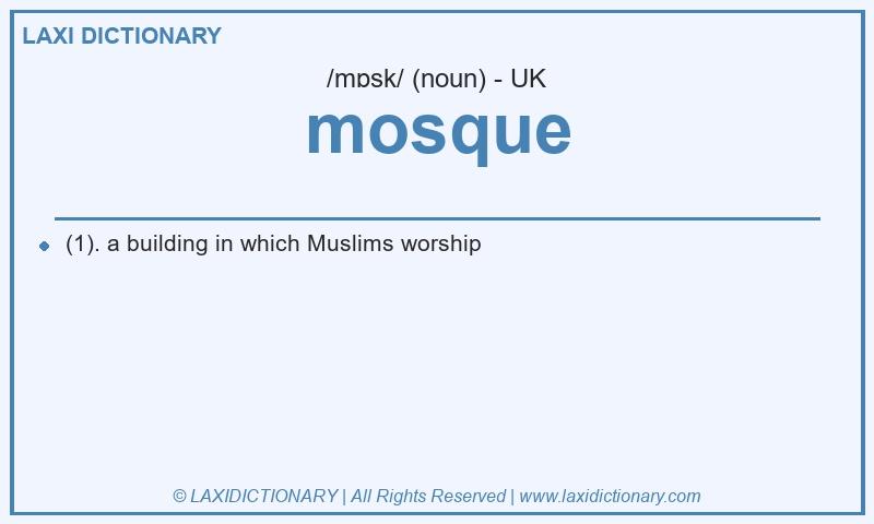 Definition mosque in British English
