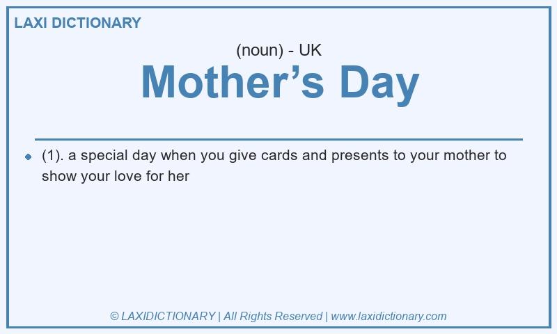 Definition Mother’s Day in British English