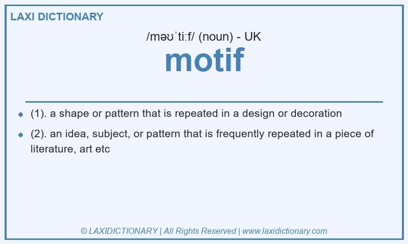 Definition motif in British English