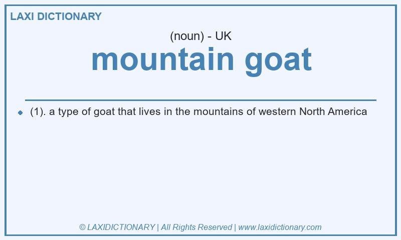 Definition mountain goat in British English