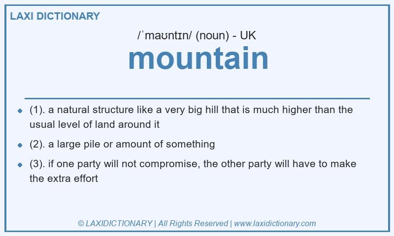 Definition mountain in British English