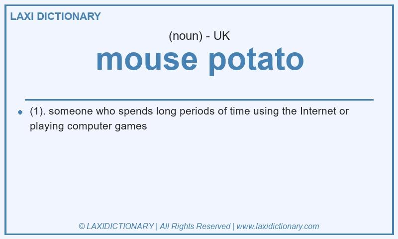 Definition mouse potato in British English