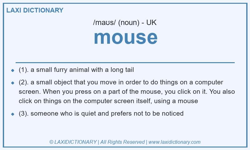 Definition mouse in British English