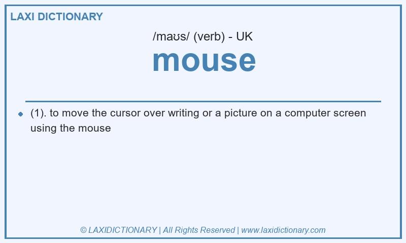 Definition mouse in British English