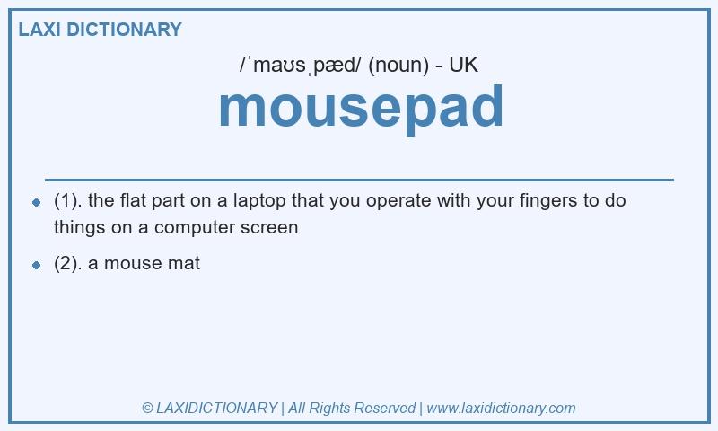 Definition mousepad in British English