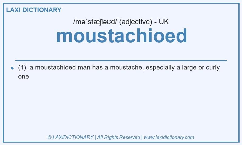 Definition moustachioed in British English