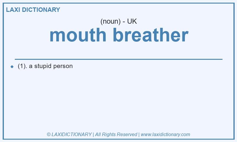 Definition mouth breather in British English