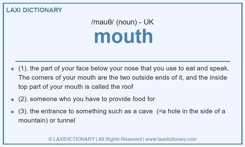 Definition mouth in British English