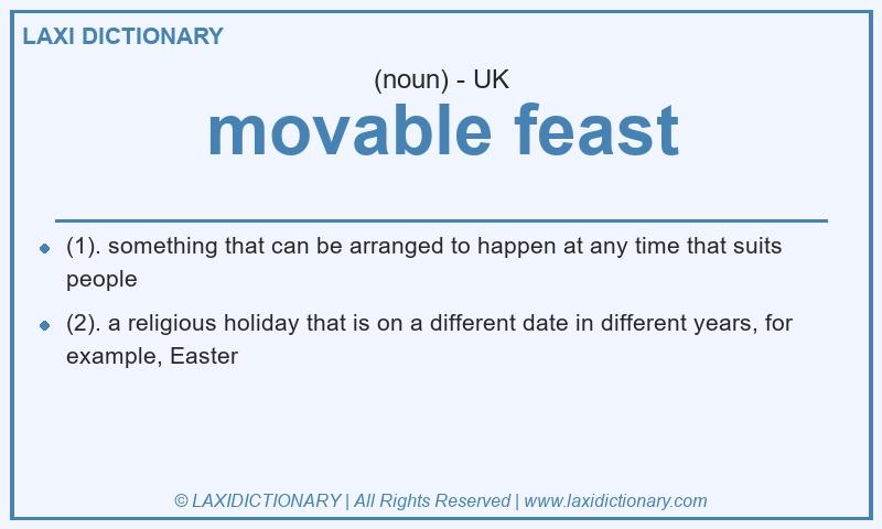 Definition movable feast in British English