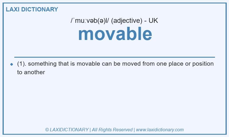 Definition movable in British English