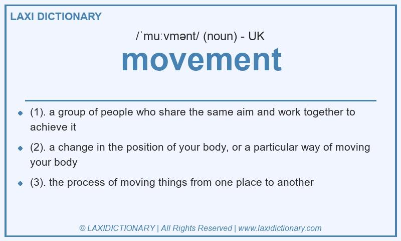 Definition movement in British English