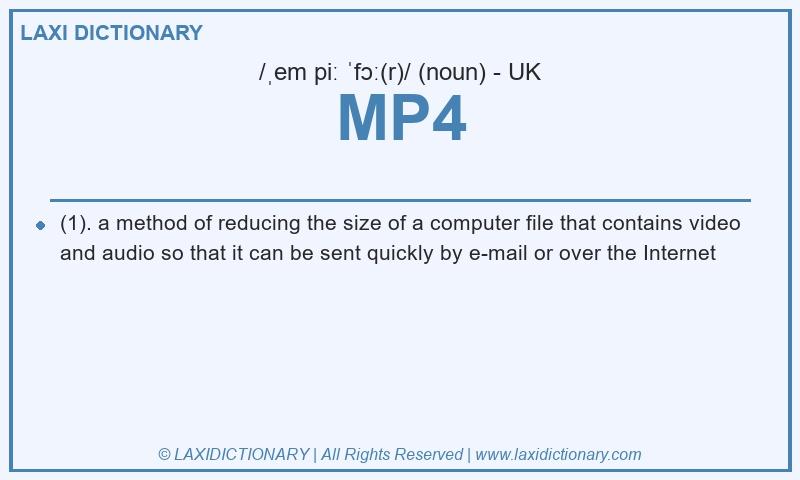 Definition MP4 in British English