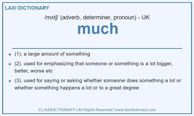 Definition much in British English