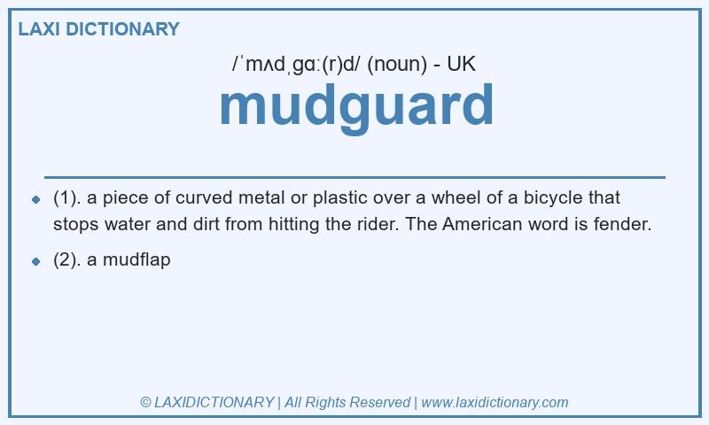 Definition mudguard in British English