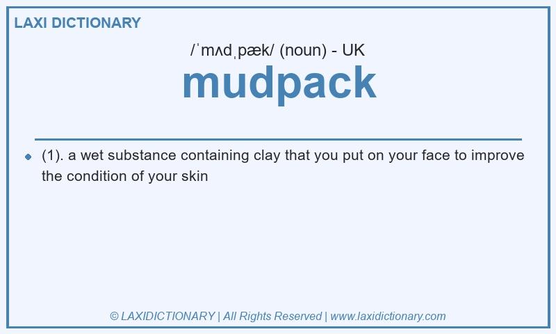 Definition mudpack in British English