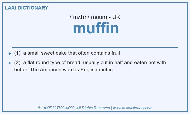 Definition muffin in British English