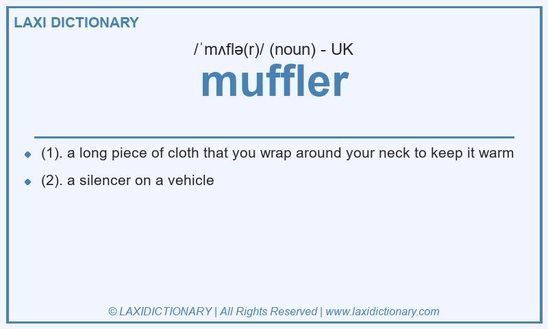 Definition muffler in British English