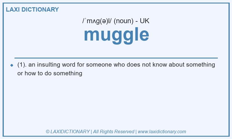 Definition muggle in British English