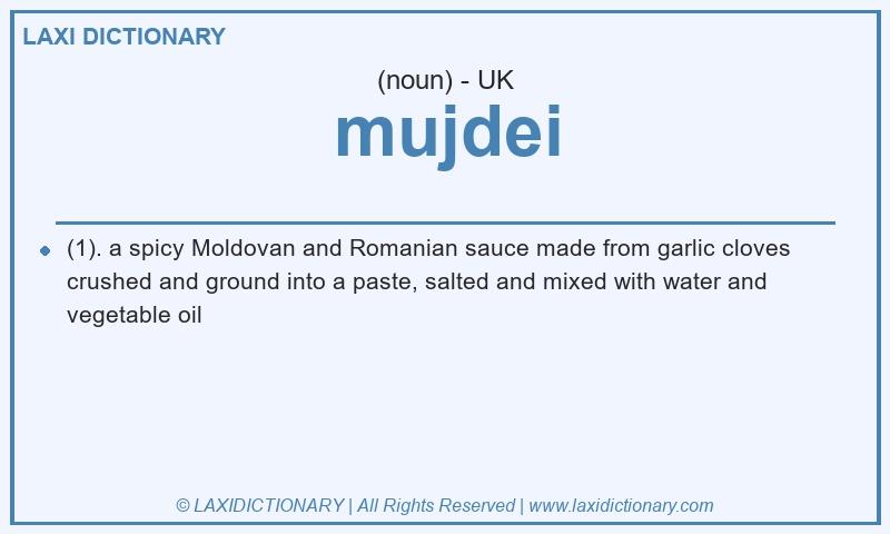 Definition mujdei in British English