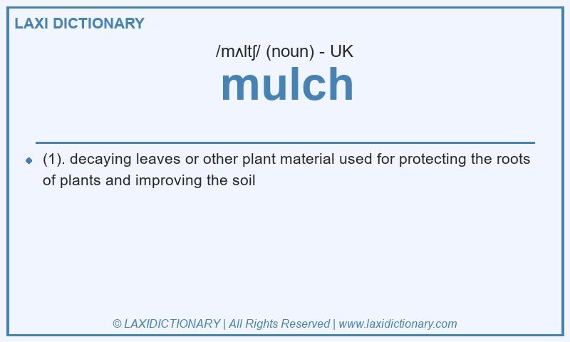 Definition mulch in British English