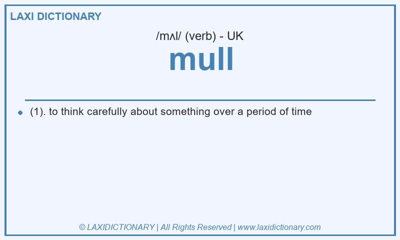 Definition mull in British English