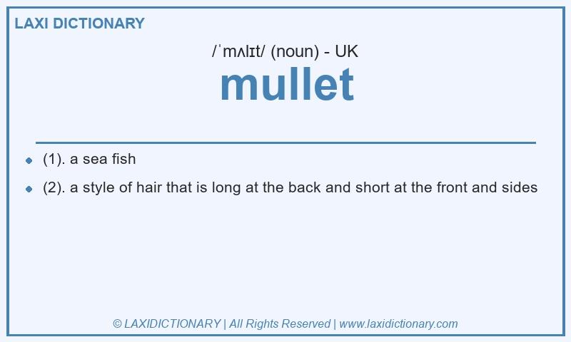 Definition mullet in British English