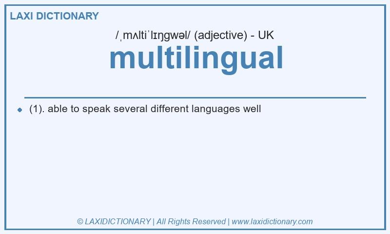 Definition multilingual in British English