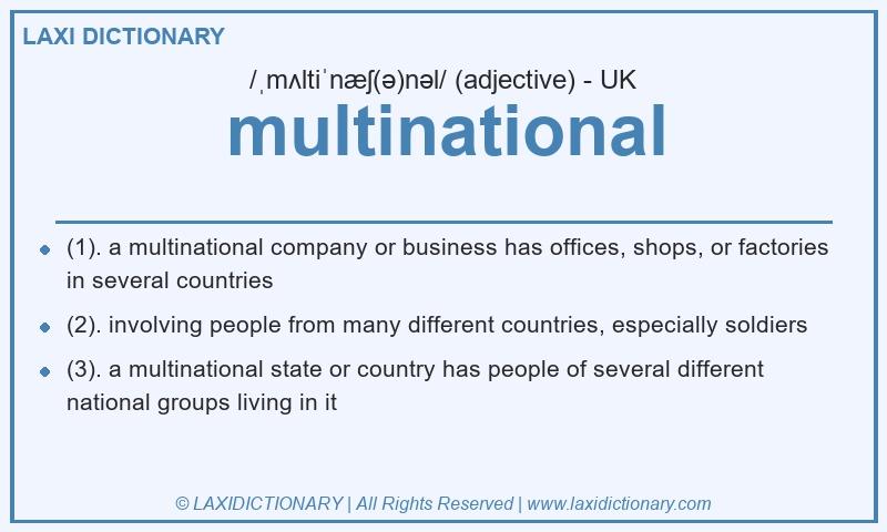 Definition multinational in British English