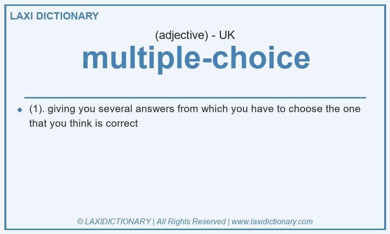 Definition multiple-choice in British English