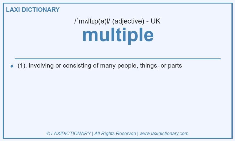 Definition multiple in British English