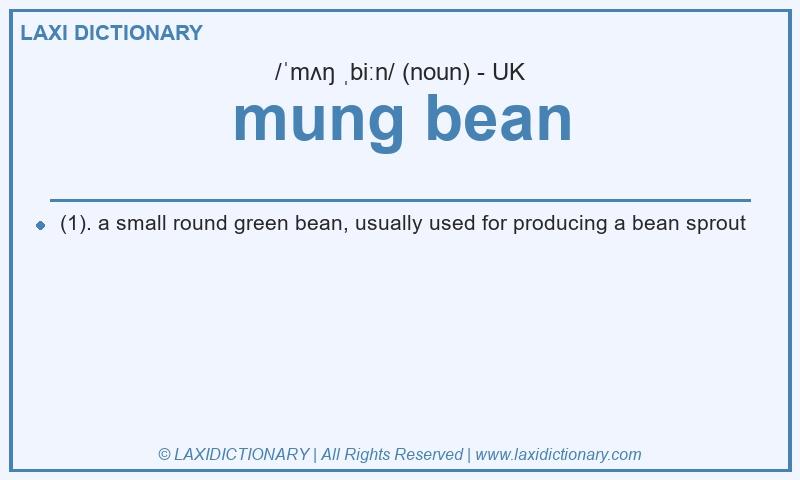 Definition mung bean in British English